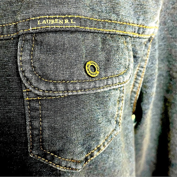 Lauren Ralph Lauren Dry Goods Supply Co Washed Knit Cropped Jacket Women’s L - Picture 7 of 12